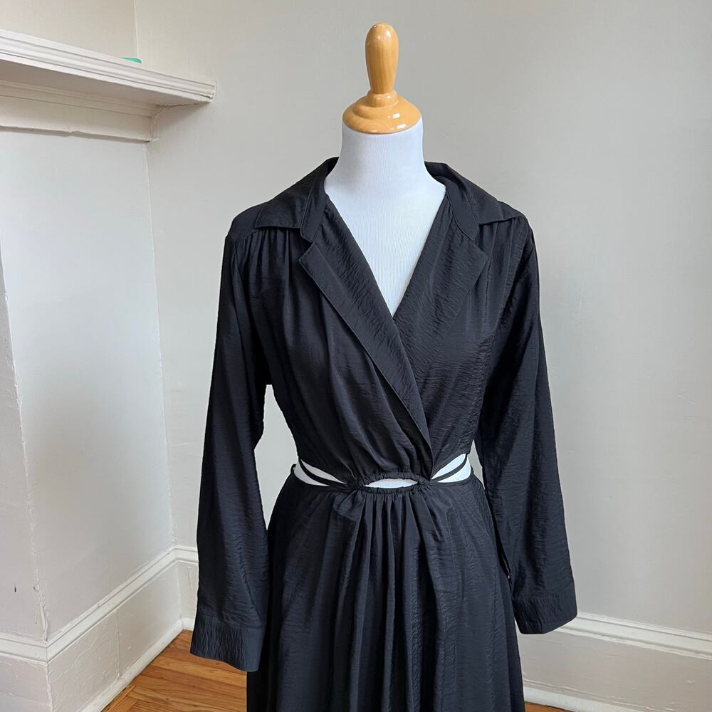 NEW Young Fabulous & Broke YFB Derby Black Cutout Maxi Dress M - Picture 4 of 13